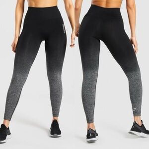 Gym Shark L black & gray ombre leggings, women’s